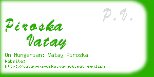 piroska vatay business card